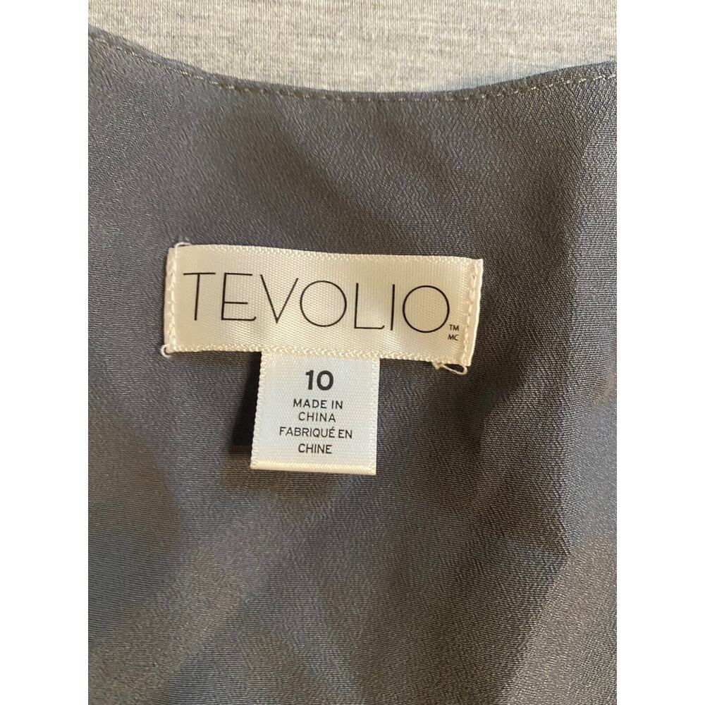 Tevolio Size 10 Gray Evening Cocktail Gown Formal Dress Sleeveless EUC - Picture 9 of 10